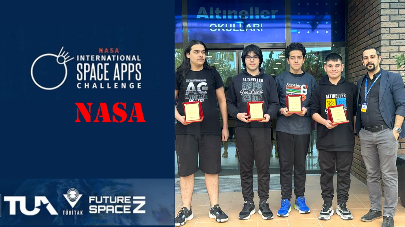Öğrencilerimiz, NASA Uluslararası Hackathon etkinliğinde kazandıkları Community Awards (To